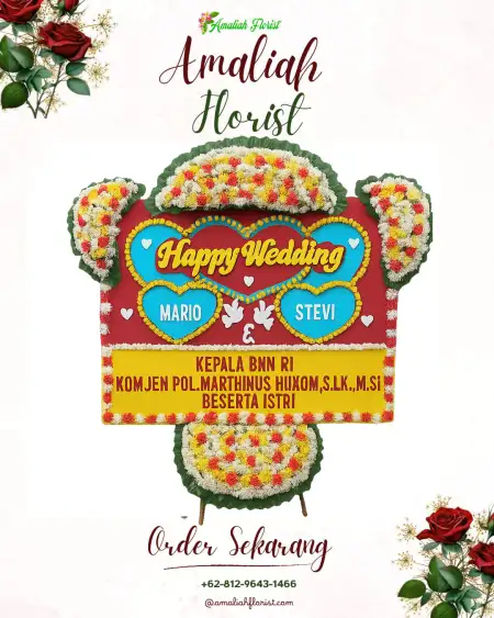 Papan Bunga Pernikahan Lojejer